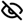 hidden eye with line through icon